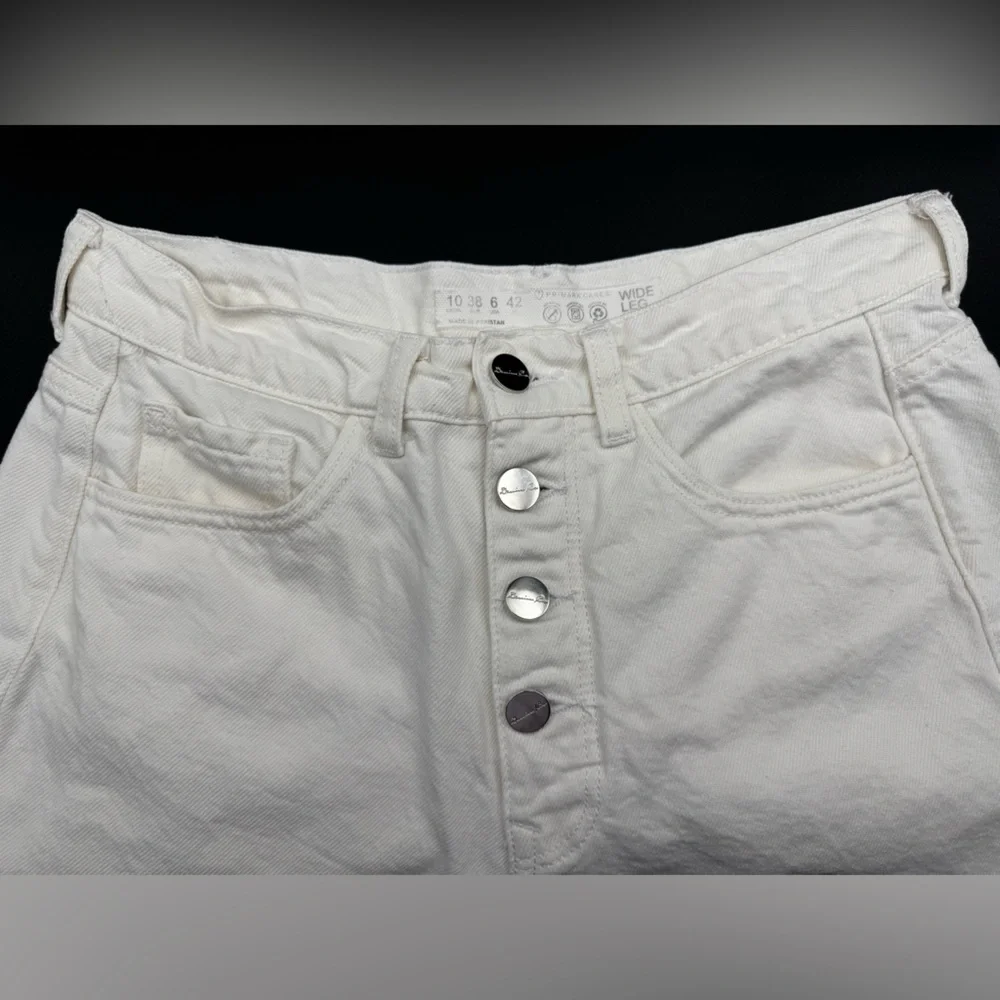 Primark White Wide Leg Crop Jeans - Picture 3 of 9